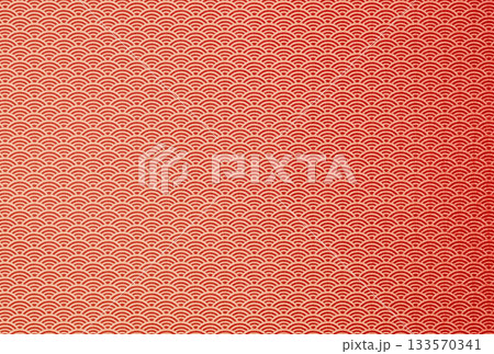 赤色の布生地に白色の青海波模様のグラデーションがある背景画像4 赤色の布生地に白色の青海波模様のグラデーションがある背景画像4 133570341
