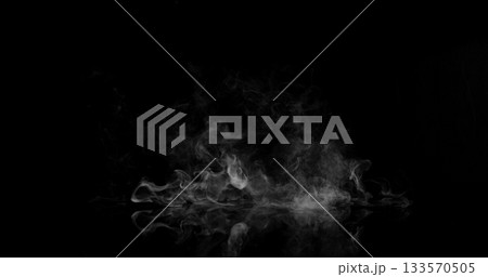 Super Slow Motion of White Rounded Smoke Texture Isolated on Black Background. VFX element for overlay. Super Slow Motion of White Rounded Smoke Texture Isolated on Black Background. VFX element for overlay. 133570505