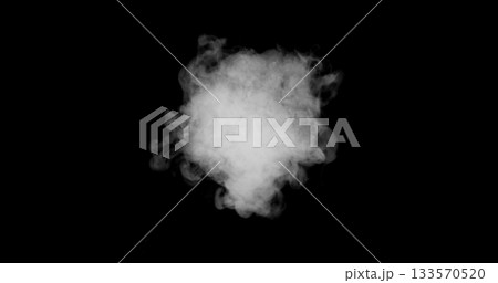Super Slow Motion of White Rounded Smoke Texture Isolated on Black Background. VFX element for overlay. Super Slow Motion of White Rounded Smoke Texture Isolated on Black Background. VFX element for overlay. 133570520