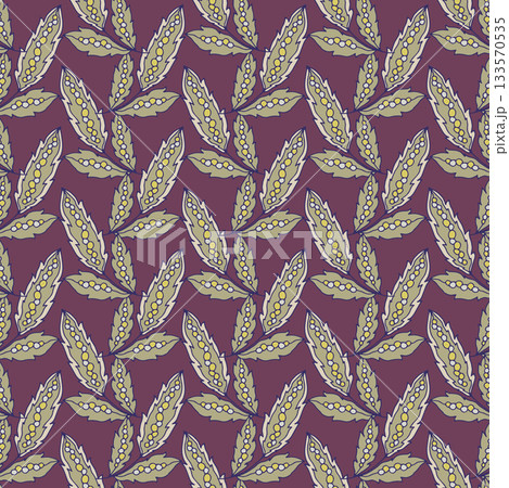 Ornamental Leaf Cluster Botanical Pattern Ornamental Leaf Cluster Botanical Pattern 133570535