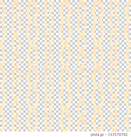 Wavy vertical stripes of different widths in yellow colors seamless patten on isolated background. Hand painted beige abstract brush striped watercolor illustration for interior decor, wallpaper. 133570782