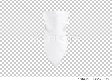 Blank white bandana neck wrap mockup, png, transparent background, 3d rendering. Empty fabric tied balaclava for western protection mock up, cut out. Blank white bandana neck wrap mockup, png, transparent background, 3d rendering. Empty fabric tied balaclava for western protection mock up, cut out. 133570839