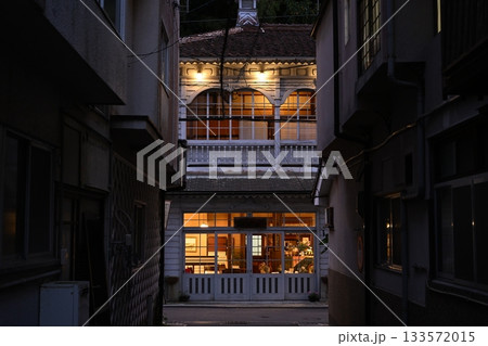 温泉津温泉 薬師湯の夜景 温泉津温泉 薬師湯の夜景 133572015