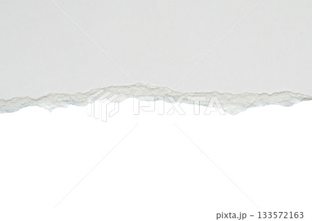 White ripped paper torn edges strips isolated on white background 133572163