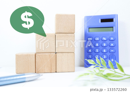 ドル建て積立と成長イメージのビジネス概念。 133572260