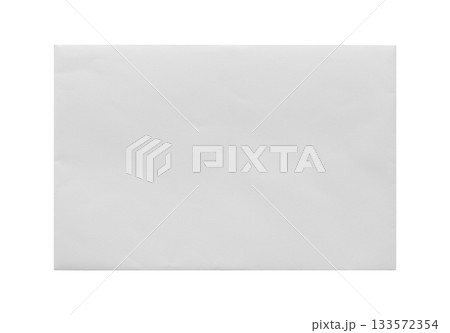 White paper envelope isolated on white background White paper envelope isolated on white background 133572354