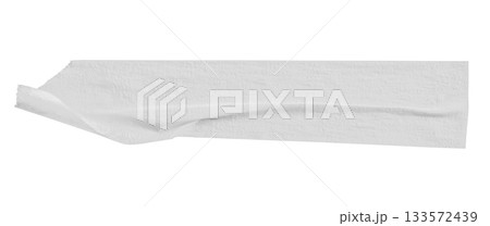 White adhesive paper tape isolated on white background White adhesive paper tape isolated on white background 133572439
