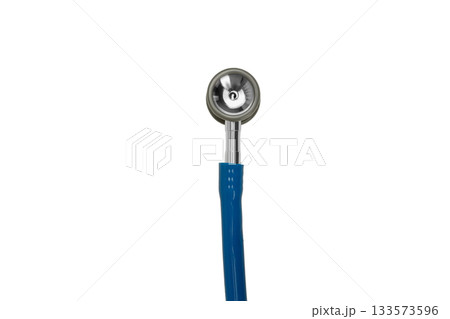 Stethoscope for patient exams, close-up, isolated on white, PNG 133573596