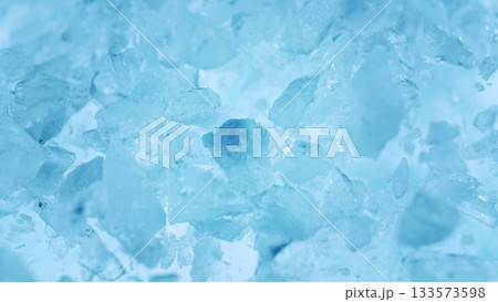 Super Slow Motion of Exploding Ice Shards , Close-up Super Slow Motion of Exploding Ice Shards , Close-up 133573598