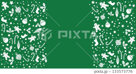 可愛いクリスマスオーナメントのパターン、クリスマスイラスト 133573776