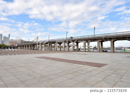 象の鼻テラスのデザインタイルの広場と遊歩道 133573839