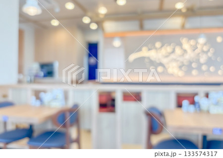 Japanese restaurant interior abstract blurred background Japanese restaurant interior abstract blurred background 133574317