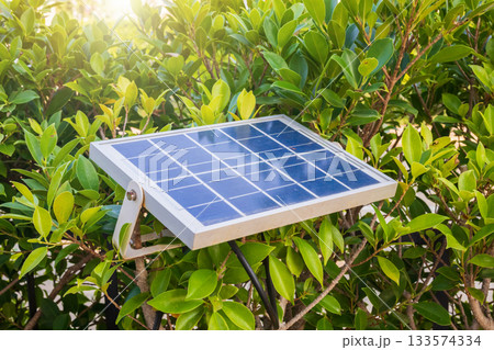 solar panel in the house garden solar panel in the house garden 133574334