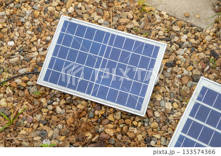 solar panel in the house garden solar panel in the house garden 133574366