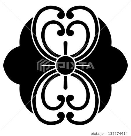 家紋です。変わり蔓花角といいます。 133574414