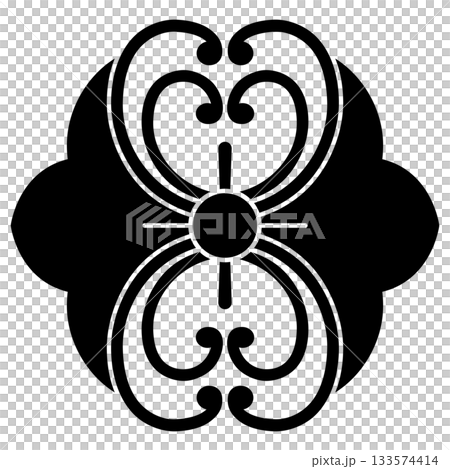 家紋です。変わり蔓花角といいます。 133574414