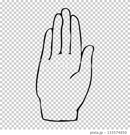 どうぞの手(差し出すポーズ)|案内・提示・線画アイコン どうぞの手(差し出すポーズ)|案内・提示・線画アイコン 133574850