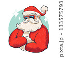 Cool Tough Santa Claus With Sunglasses 133575793