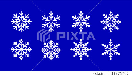 Geometric Modern Vector Snowflakes Set Geometric Modern Vector Snowflakes Set 133575797