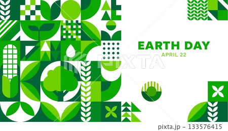 Earth Day environment poster with geometric pattern for planet conservation, vector banner. Earth Day poster with geometric ecology pattern for nature protection and green ecology environment concept Earth Day environment poster with geometric pattern for planet conservation, vector banner. Earth Day poster with geometric ecology pattern for nature protection and green ecology environment concept 133576415