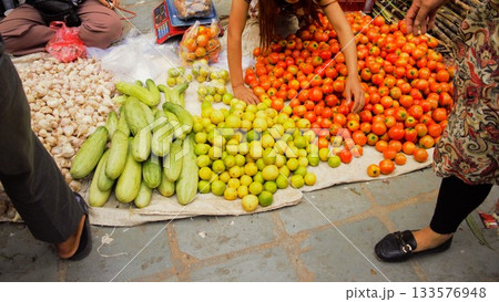 路上市場 ネパール 路上市場 ネパール 133576948