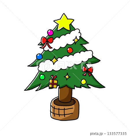 クリスマスツリーのイラスト 133577335