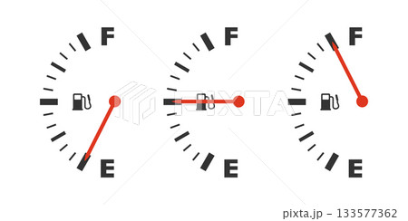 Simple fuel gauge vector illustration 133577362