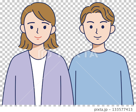 笑臉女性和男性 133577413