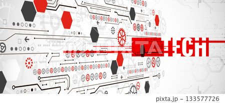 Modern futuristic technology vector background. Circuit board. 133577726