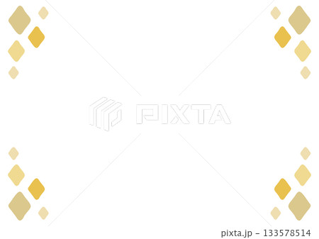 ゴールド系のダイヤモンドパターン飾り枠 133578514