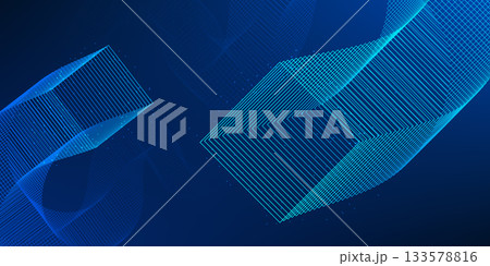 Abstract Technology Background with Geometric Square Spiral Wave Patterns, Digital Data Flow, Futuristic Network Connectivity, Modern Tech Design Abstract Technology Background with Geometric Square Spiral Wave Patterns, Digital Data Flow, Futuristic Network Connectivity, Modern Tech Design 133578816