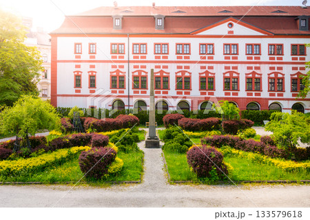 Liberec Chateau and gardens on sunny summer day, Liberec, Czech Republic 133579618