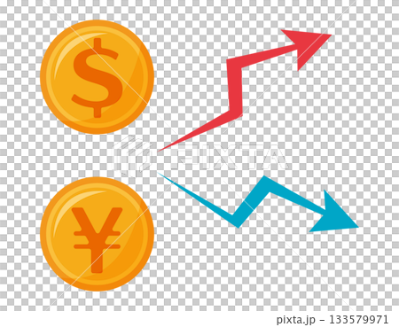 貨幣圖示、紙幣、匯率 133579971