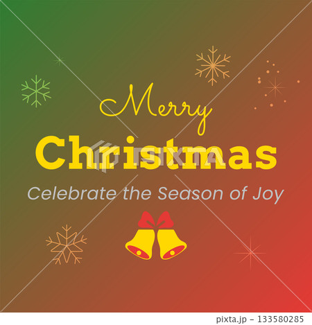 Merry Christmas Season of Joy Festive Greeting 133580285