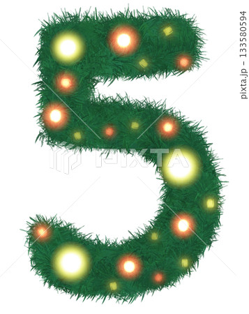 numbers of the tree for Christmas decorations  133580594