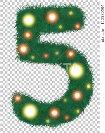 numbers of the tree for Christmas decorations  133580594