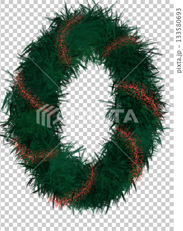 numbers from grass for Christmas decorations  133580693