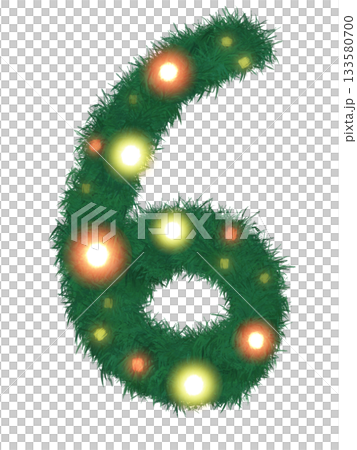numbers from grass for Christmas decorations  133580700