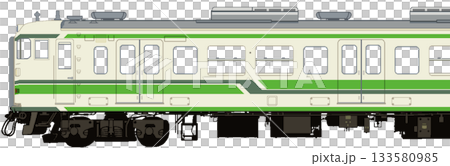ドット絵の新潟地区115系電車（二次新潟色：初期車・分散式クーラー車） 133580985