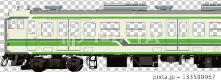 Pixel art of the Niigata area 115 series train (secondary Niigata color: distributed air conditioner car) 133580987