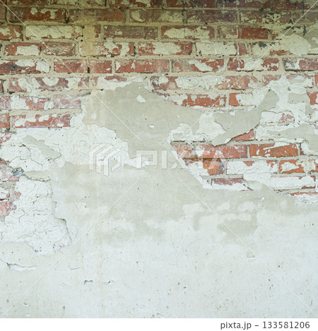 old brick wall, red and white colour, broken bricks, peeling plaster, vintage texture, background for banner, copy space old brick wall, red and white colour, broken bricks, peeling plaster, vintage texture, background for banner, copy space 133581206