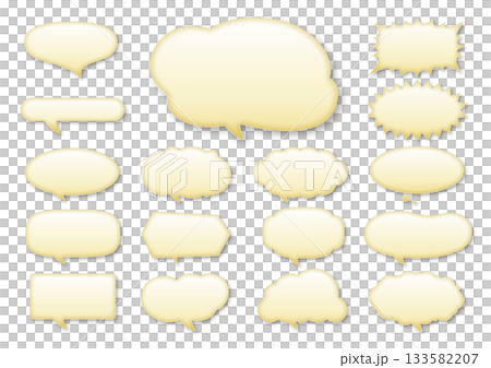 Fluffy, puffy speech bubbles 133582207