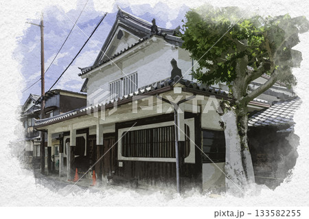 水彩画風 安芸灘とびしま海道 大崎下島 御手洗 若胡子屋跡 広島県呉市 水彩画風 安芸灘とびしま海道 大崎下島 御手洗 若胡子屋跡 広島県呉市 133582255