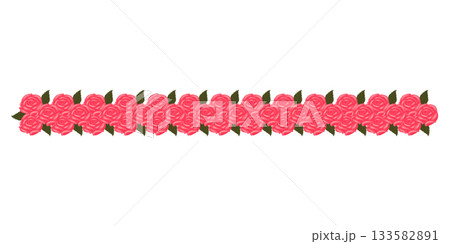 A border of light pink, lush roses for your design. A border of light pink, lush roses for your design. 133582891
