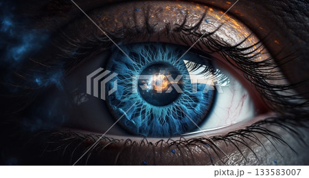 fantasy blue god eye, mystery iris macro 133583007