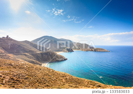 Greek coastline on Peloponnese, Mani Peninsula 133583033