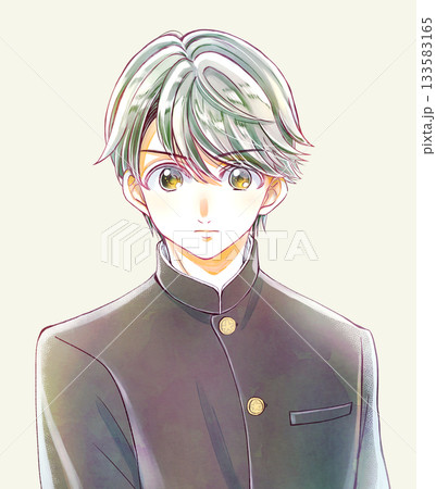 学ランの男子学生 133583165