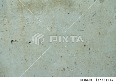 old brick wall, red and white colour, broken bricks, peeling plaster, vintage texture, background for banner, copy space 133584443