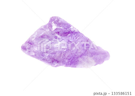 Amethyst mineral stone on a white background Amethyst mineral stone on a white background 133586151