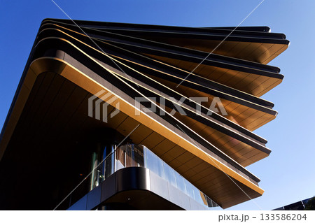 Masarycka MSD Masaryk Station Development office and retail building by Zaha Hadid Architects with golden facade on November 19, 2025 in Prague, Czech Republic. Masarycka MSD Masaryk Station Development office and retail building by Zaha Hadid Architects with golden facade on November 19, 2025 in Prague, Czech Republic. 133586204